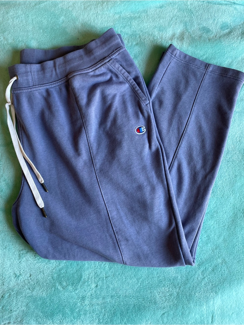 Champion Periwinkle Blue Pintuck Straight Leg Sweatpants Size 2XL Y2K Aesthetic
